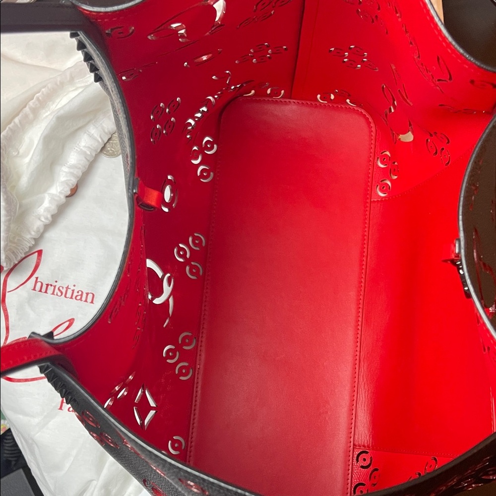 Christian Louboutin Black Tote with Red Accents - Picture 9 of 12